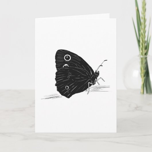 Monochrome Butterfly Card カード (正面)