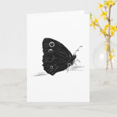 Monochrome Butterfly Card カード (黄色い花)