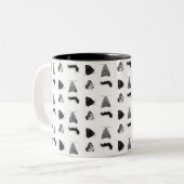 Monochrome Butterfly Mug ツートーンマグカップ (正面左)