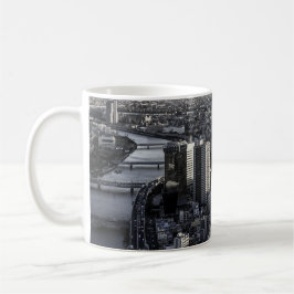 Monochrome City Vibes コーヒーマグカップ