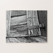 Monochrome Dilapidated Corral Gate Photograph ジグソーパズル (横)