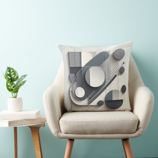 Monochrome Dimensional Balance  クッション (椅子)