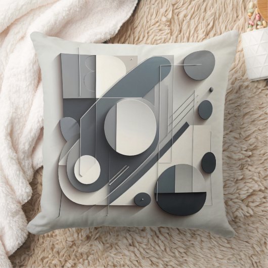 Monochrome Dimensional Balance クッション (ブランケット)
