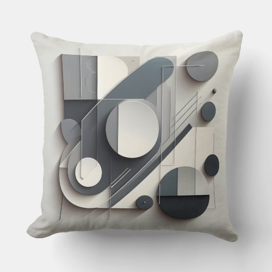 Monochrome Dimensional Balance  クッション (正面)