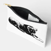 Monochrome Dog Zip Pouch アクセサリーポーチ (見開き)