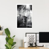 Monochrome Elephant Wall Art, Nature Photo (Living ポスター (ホームオフィス)