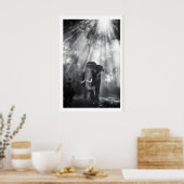 Monochrome Elephant Wall Art, Nature Photo (Living ポスター (キッチン)