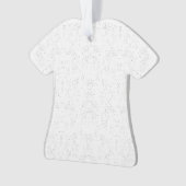 Monochrome Floral Pattern – Elegant Seamless Art オーナメント (正面)