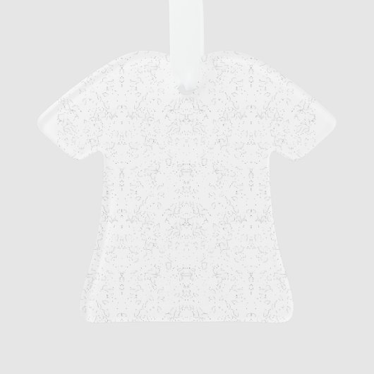 Monochrome Floral Pattern – Elegant Seamless Art オーナメント (裏面)