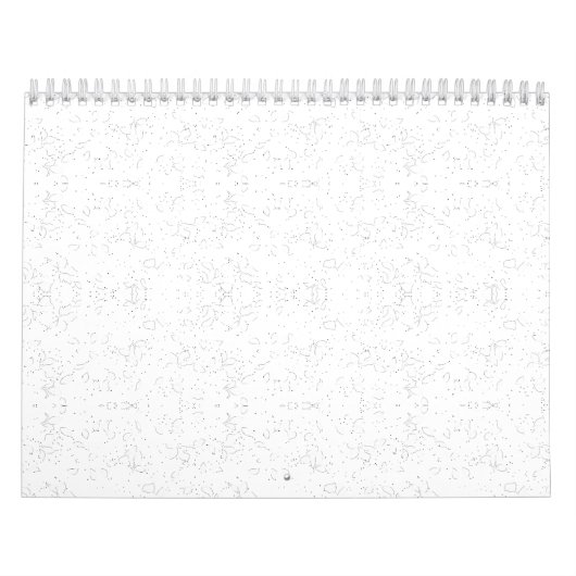 Monochrome Floral Pattern – Elegant Seamless Art カレンダー (カバー)