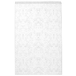 Monochrome Floral Pattern – Elegant Seamless Art カレンダー