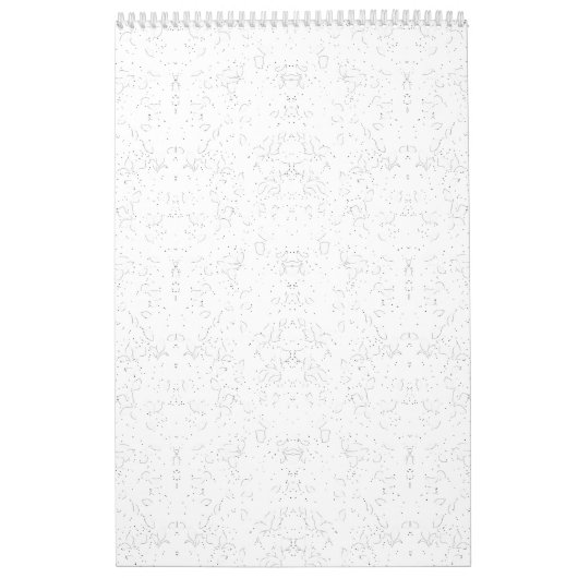 Monochrome Floral Pattern – Elegant Seamless Art カレンダー (カバー)