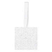 Monochrome Floral Pattern – Elegant Seamless Art キューブオーナメント (正面)