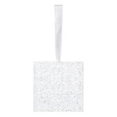 Monochrome Floral Pattern – Elegant Seamless Art キューブオーナメント (右)