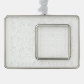 Monochrome Floral Pattern – Elegant Seamless Art シルバープレートフレームオーナメント (正面)