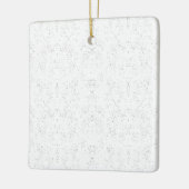 Monochrome Floral Pattern – Elegant Seamless Art セラミックオーナメント (左)