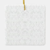 Monochrome Floral Pattern – Elegant Seamless Art セラミックオーナメント (正面)