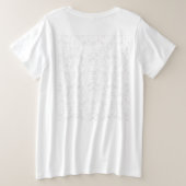 Monochrome Floral Pattern – Elegant Seamless Art プラスサイズTシャツ (デザイン裏面)