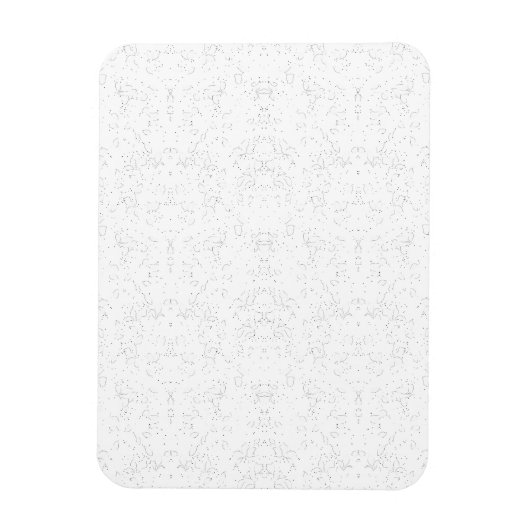Monochrome Floral Pattern – Elegant Seamless Art マグネット (縦)