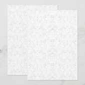 Monochrome Floral Pattern – Elegant Seamless Art 招待状 (正面/裏面)