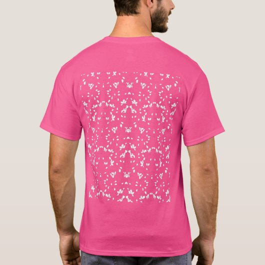 Monochrome Floral Pattern – Elegant Seamless Art Tシャツ (裏面)