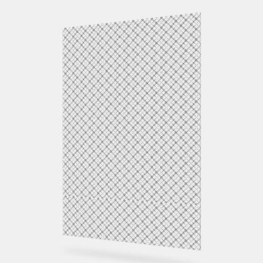 Monochrome Geometric Texture|Seamless Diamond Look アクリルサイン (傾斜)