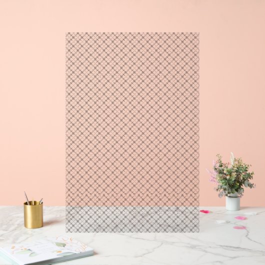 Monochrome Geometric Texture|Seamless Diamond Look アクリルサイン (ウェディング)