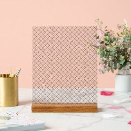 Monochrome Geometric Texture|Seamless Diamond Look アクリルサイン