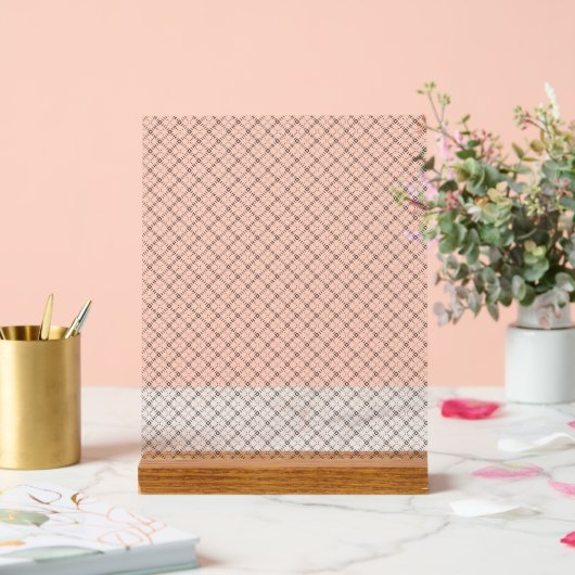 Monochrome Geometric Texture|Seamless Diamond Look アクリルサイン (ウェディング)