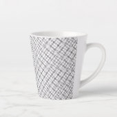 Monochrome Geometric Texture|Seamless Diamond Look カフェラテマグ (右)