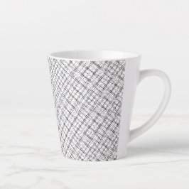 Monochrome Geometric Texture|Seamless Diamond Look カフェラテマグ