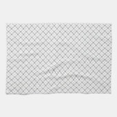 Monochrome Geometric Texture|Seamless Diamond Look キッチンタオル (横)
