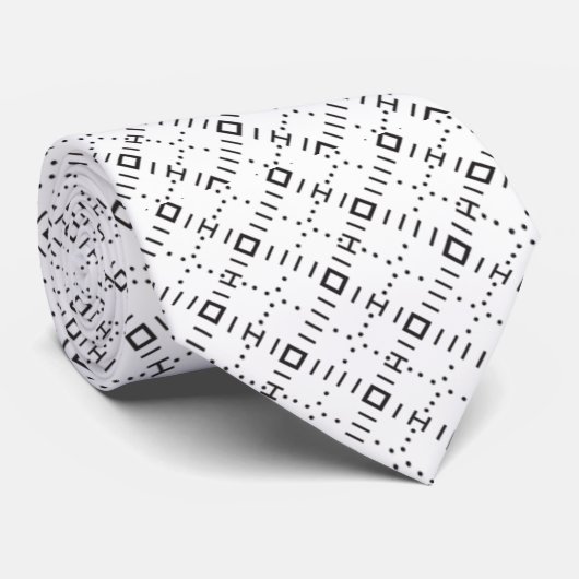 Monochrome Geometric Texture|Seamless Diamond Look ネクタイ (ロール)
