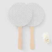 Monochrome Geometric Texture|Seamless Diamond Look ハンドファン (正面&裏面)