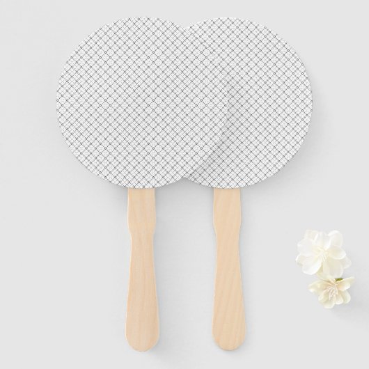 Monochrome Geometric Texture|Seamless Diamond Look ハンドファン (正面&裏面)