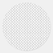 Monochrome Geometric Texture|Seamless Diamond Look ラウンドシール (正面)