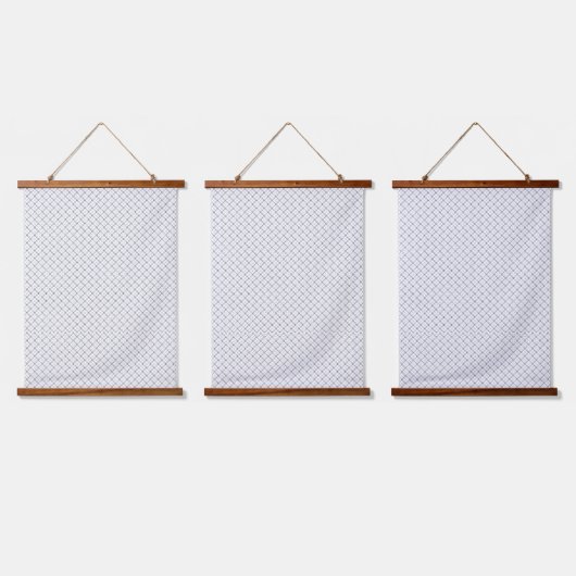 Monochrome Geometric Texture|Seamless Diamond Look 吊り下げ型タペストリー (トリプル)