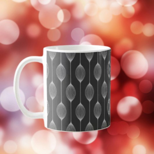 Monochrome Geometry – Abstract Pattern Classic Mug コーヒーマグカップ