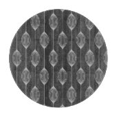 Monochrome Geometry – Glass Cutting Board カッティングボード (正面)