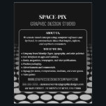 Monochrome Graphic, Graphic Designer Advertising チラシ<br><div class="desc">Monochrome Graphic, Graphic Designer Advertising Flyers By The Business Card Store.</div>