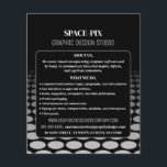 Monochrome Graphic, Graphic Designer Advertising チラシ<br><div class="desc">Monochrome Graphic,  Graphic Designer Advertising Flyers By The Business Card Store.</div>