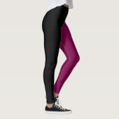 Monochrome Half Black Half Magenta  レギンス (右)