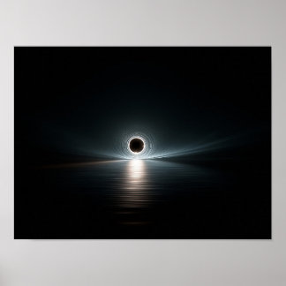 Monochrome Illustration of Solitary Man on Bench w ポスター