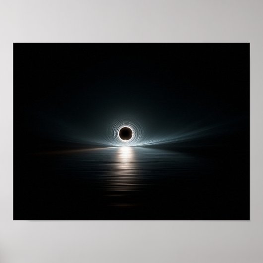 Monochrome Illustration of Solitary Man on Bench w ポスター (正面)