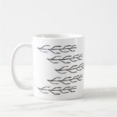 Monochrome Ink Branch Water Bottle コーヒーマグカップ (左)
