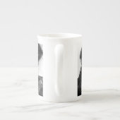 Monochrome Lips Specialty Mug  Elegant Black White ボーンチャイナマグカップ (裏面)