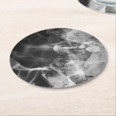 Monochrome modern coaster ラウンドペーパーコースター (アングル)