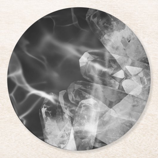 Monochrome modern coaster ラウンドペーパーコースター (正面)