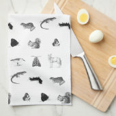 Monochrome Nature Tea Towel キッチンタオル (四つ折り)