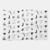 Monochrome Nature Tea Towel キッチンタオル (横)